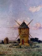 unknow artist Windmill near Guerande oil painting on canvas